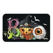 ASEIDFNSA Extra Soft and Absorbent Microfiber Bath Rugs Halloween Decoration Indoors Outdoors Doormat Non Slip Bath Mat for Bathroom Rug Living Room Carpet for Shower Floor, Bathroom Runner Black
